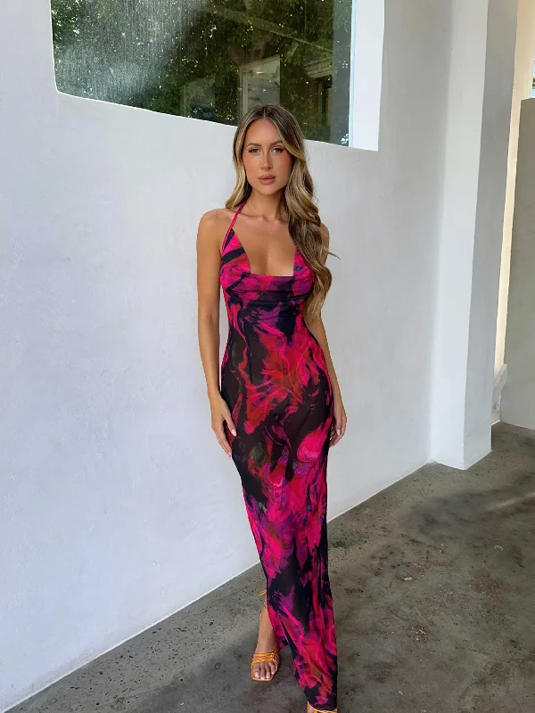 ABELLA MAXI DRESS POMPEII Cozy Open-Back Maxi Dress