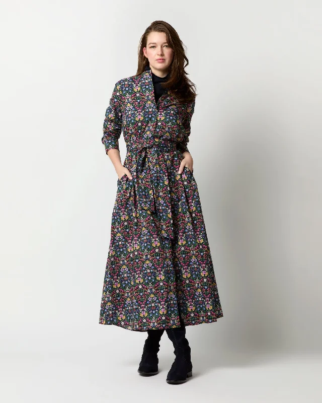 Long-Sleeved Gianna Maxi Dress in Multi Mary Patricia Liberty Fabric Comfortable Flowy Maxi Dress Long-Sleeved Gianna Maxi Dress in Multi Mary Patricia Liberty Fabric Comfortable Flowy Maxi Dress