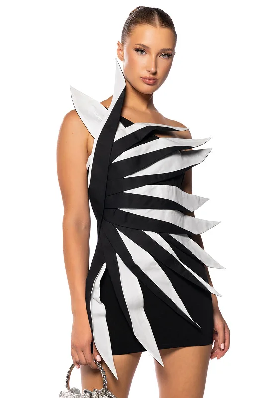 DRACO POINTED MINI DRESS Comfortable Casual Mini Dress