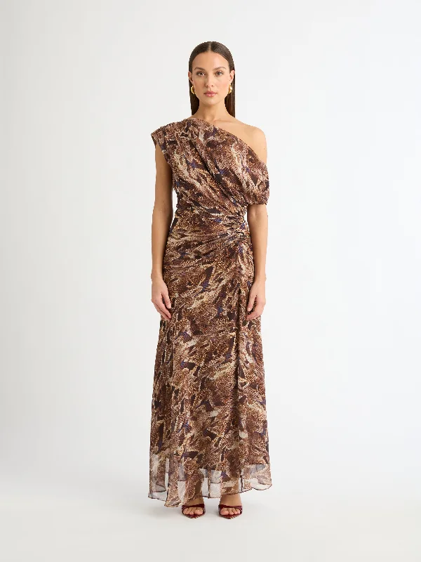 EMBER MAXI DRESS Comfortable Pleated Maxi Dress