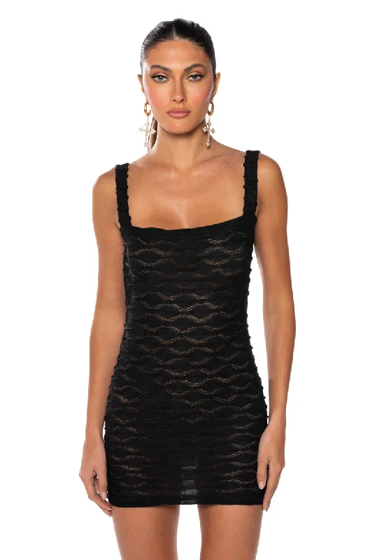 JAYDEN BODYCON MINI DRESS Chic Puff Sleeve Mini Dress