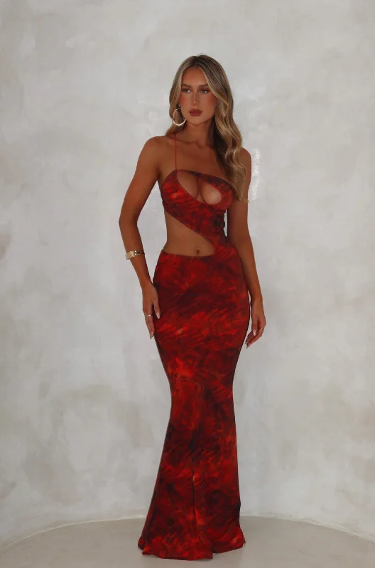 FERN MAXI DRESS ORANGE Classic Tulle Maxi Dress