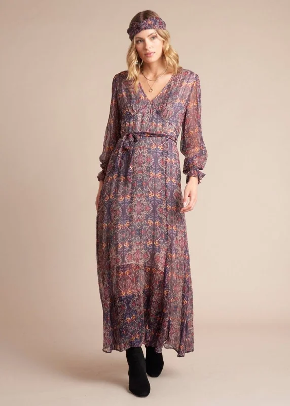 GYSETTE OPHIA MAXI DRESS NAVY WILD NERIU