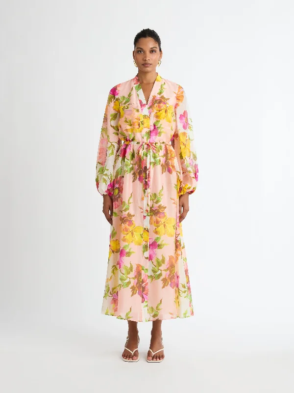 JULIETTE POSTCARD MAXI DRESS Trendy Ruffled Maxi Dress