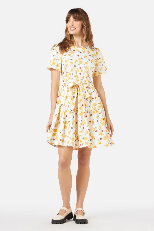 Ladybird Mini Dress Casual Button-Up Mini Dress