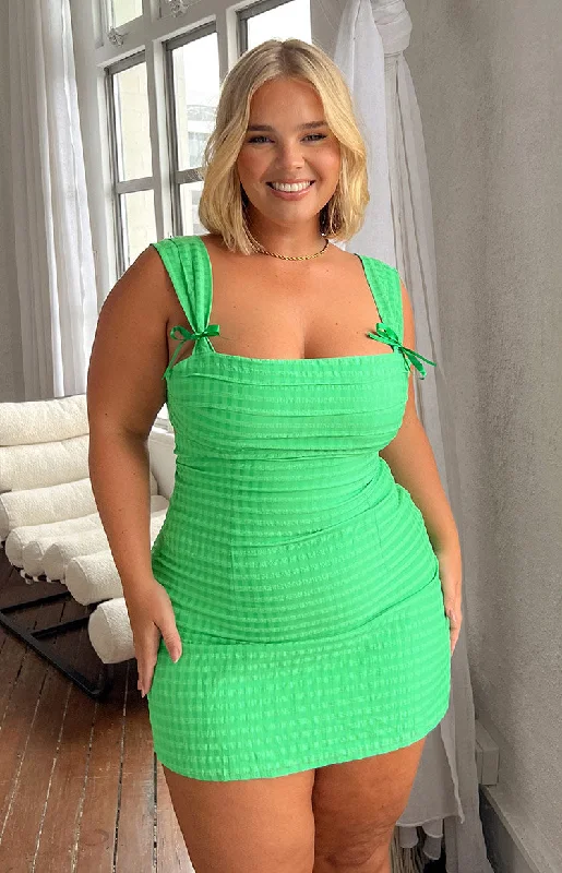 Layla Green Tie Back Mini Dress Cozy Jersey Mini Dress