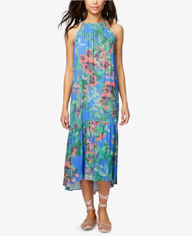 RACHEL Rachel Roy Women's High Low Sleeveless Maxi Dress (Blue, XS)