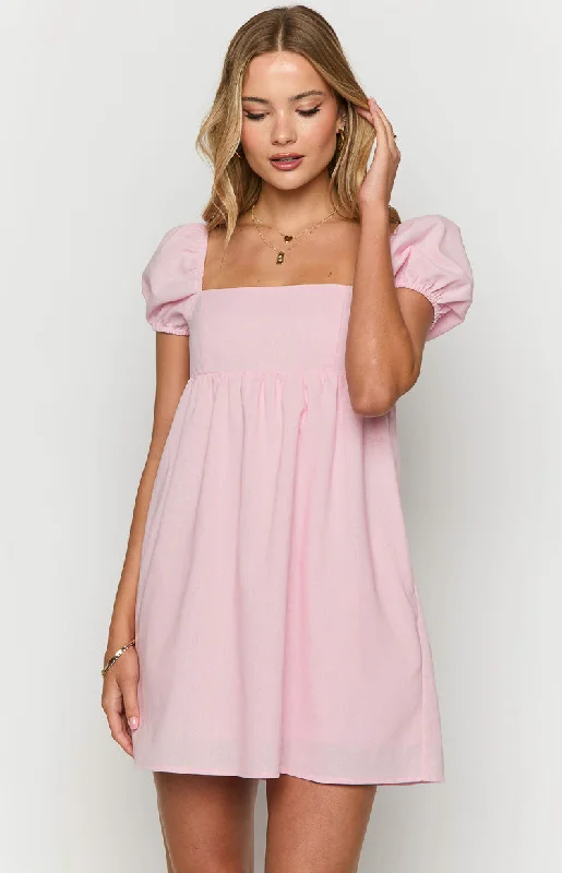 Radient Pink Mini Dress