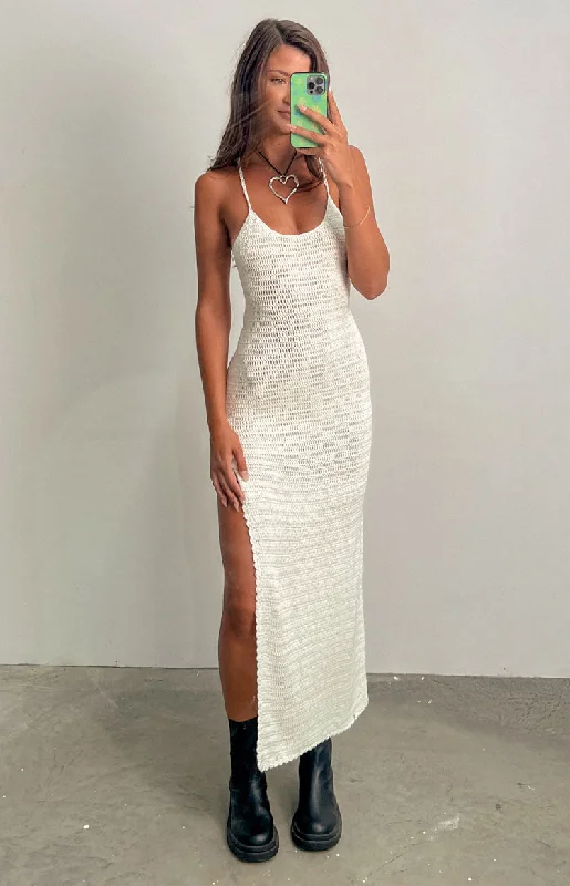 Romie White Maxi Dress Chic Summer Floral Maxi Dress