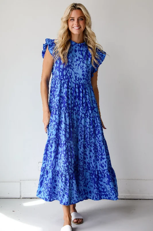 FINAL SALE - Spectacularly Gorgeous Navy Tiered Maxi Dress Fashionable High-Waist Maxi Dress FINAL SALE - Spectacularly Gorgeous Navy Tiered Maxi Dress Fashionable High-Waist Maxi Dress