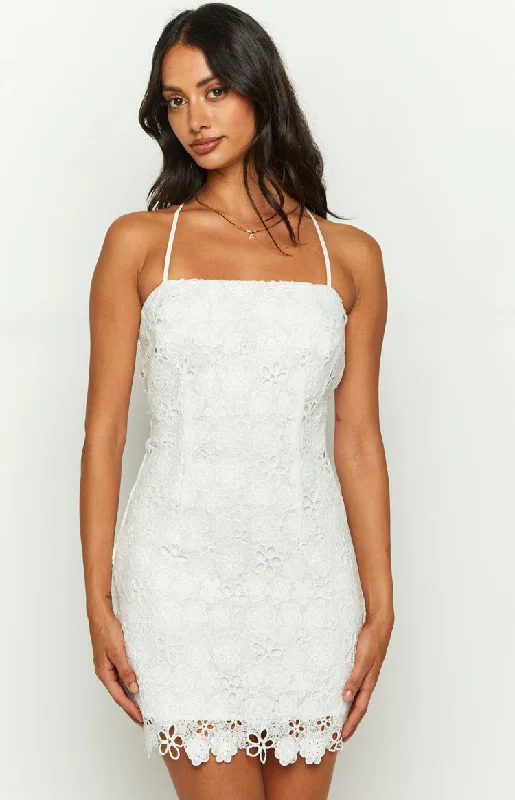 Starlette White Lace Mini Dress