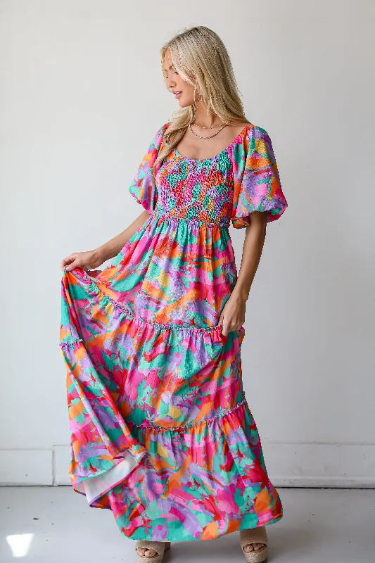 FINAL SALE - Sunny Concept Lavender Floral Tiered Maxi Dress Trendy A-Line Maxi Dress FINAL SALE - Sunny Concept Lavender Floral Tiered Maxi Dress Trendy A-Line Maxi Dress
