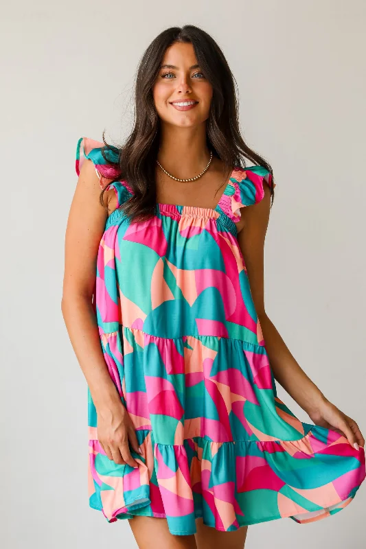 FINAL SALE - Sweet Forever Tiered Mini Dress Trendy Denim Mini Dress