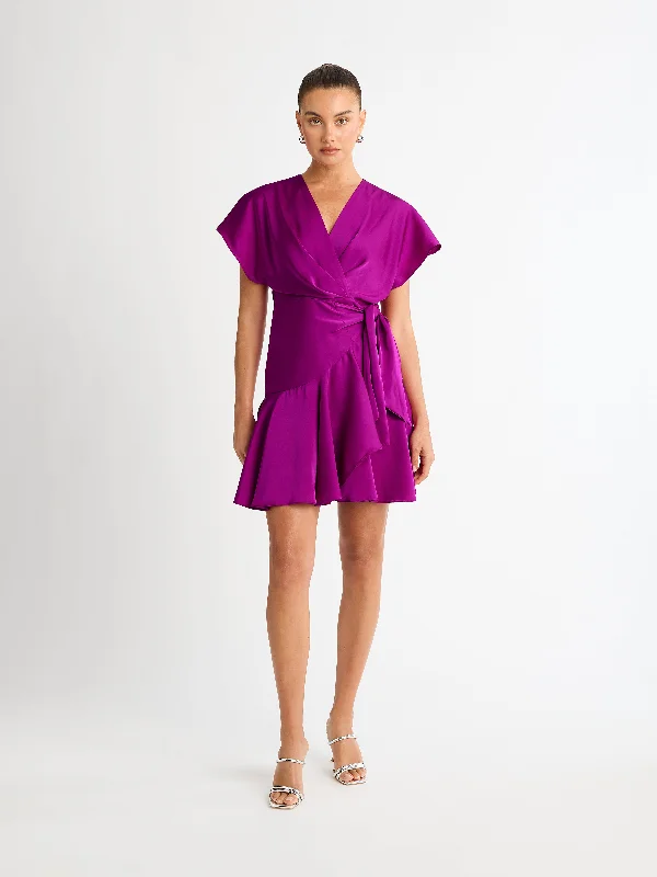 TORI MINI DRESS Elegant Lace-Up Mini Dress