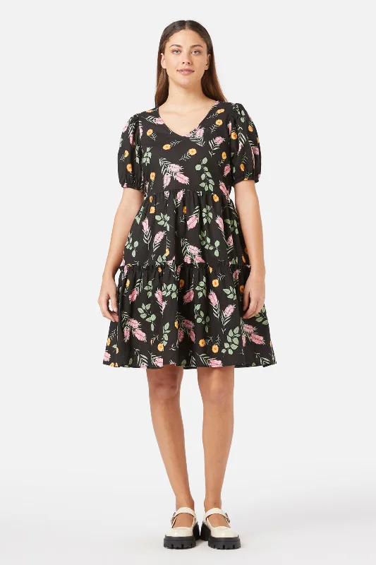 Wild Flower Mini Dress Trendy A-Line Mini Dress