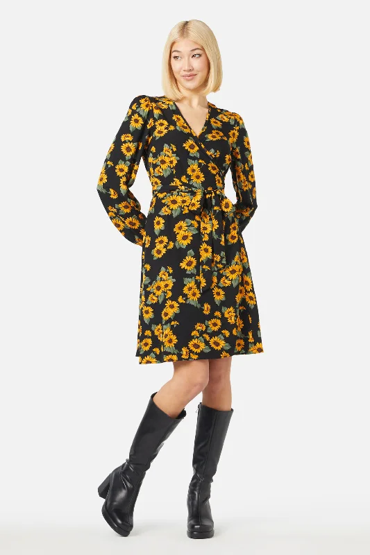 Winter Daisy Mini Dress Trendy Bodycon Mini Dress