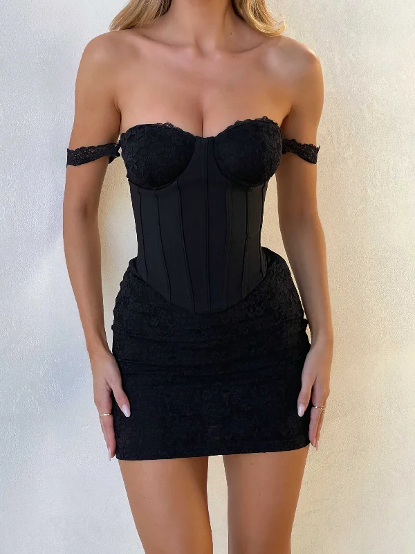 ZANA MINI DRESS BLACK Comfortable Bodycon Mini Dress