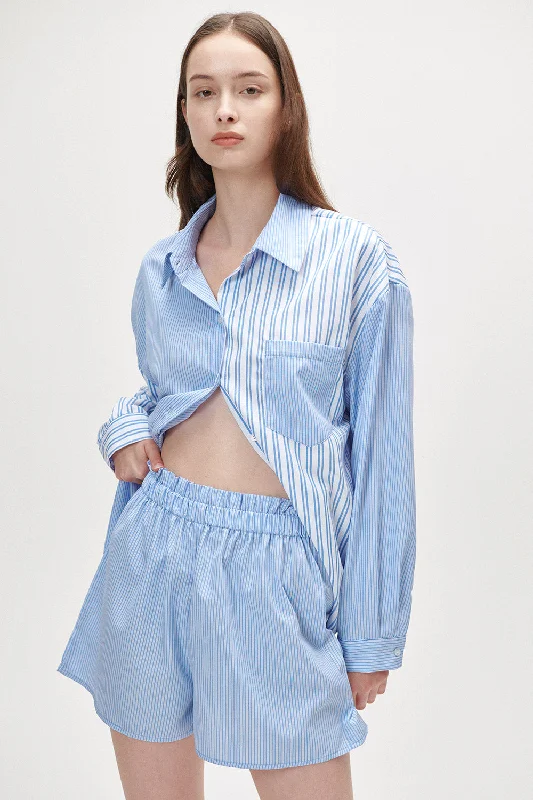 Alex Striped Shirt and Short Set Stylish Printed Short Shirt