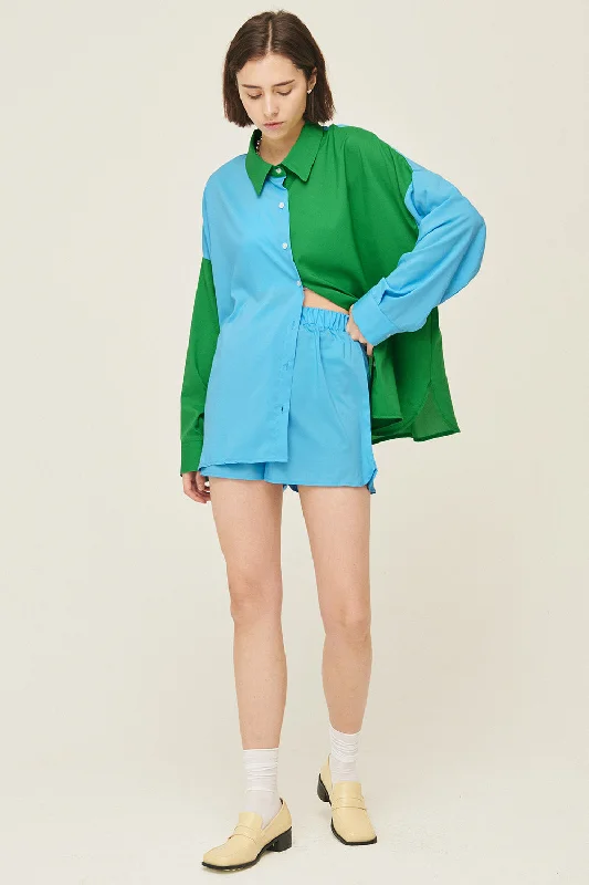 Bria Lounge Shirt and Shorts Set Comfortable Knit Short Shirt