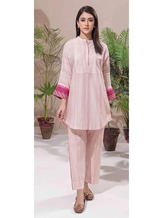 1pc Khaddar Winter Shirt U2533-Off-White Fashionable Button-Front Short Sleeve