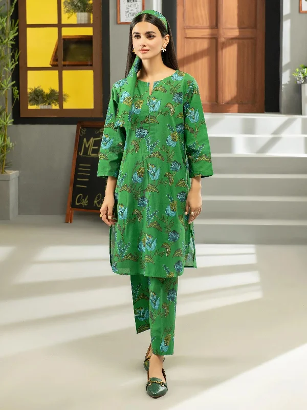 1pc LimeLight Khaddar Shirt U2643-Green Fashionable Short Sleeve Vest