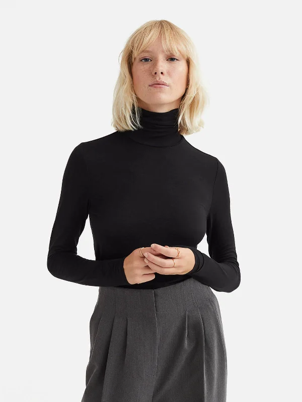Balloon-sleeved Shirt Elegant Silk Short Shirt