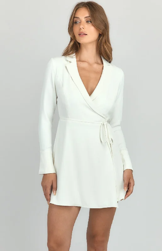 Long Sleeve Collared Wrap Shirt Casual Cotton Short Shirt