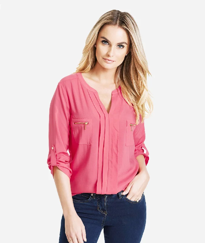 Office shirt Trendy Short Sleeve Blouse