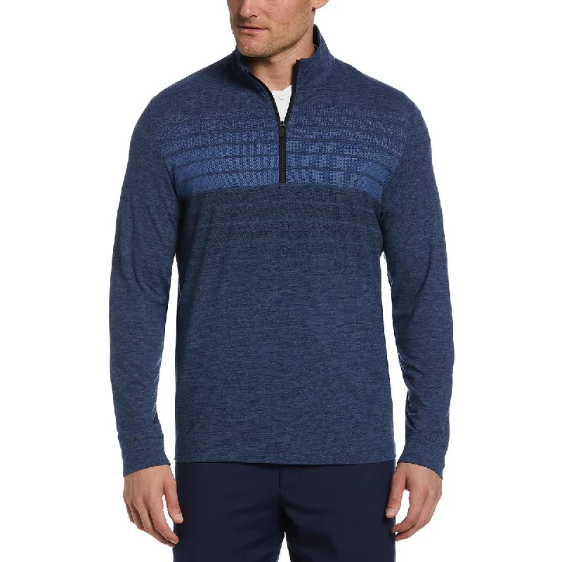 PGA Tour Mens Gradient Long Sleeves Turtleneck Shirt Comfortable Summer Short Shirt