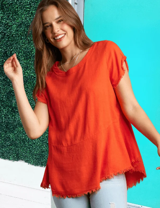 Easy Linen Tee Anti-Pilling Machine Wash Handmade