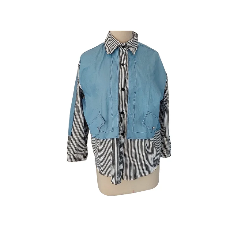VOIR Layered Collared Shirt | Gently Used | Comfortable Flowing Short Sleeve