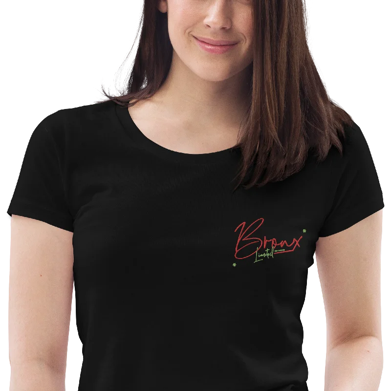 Women's fitted eco tee Beaded Sequined Faux Fur