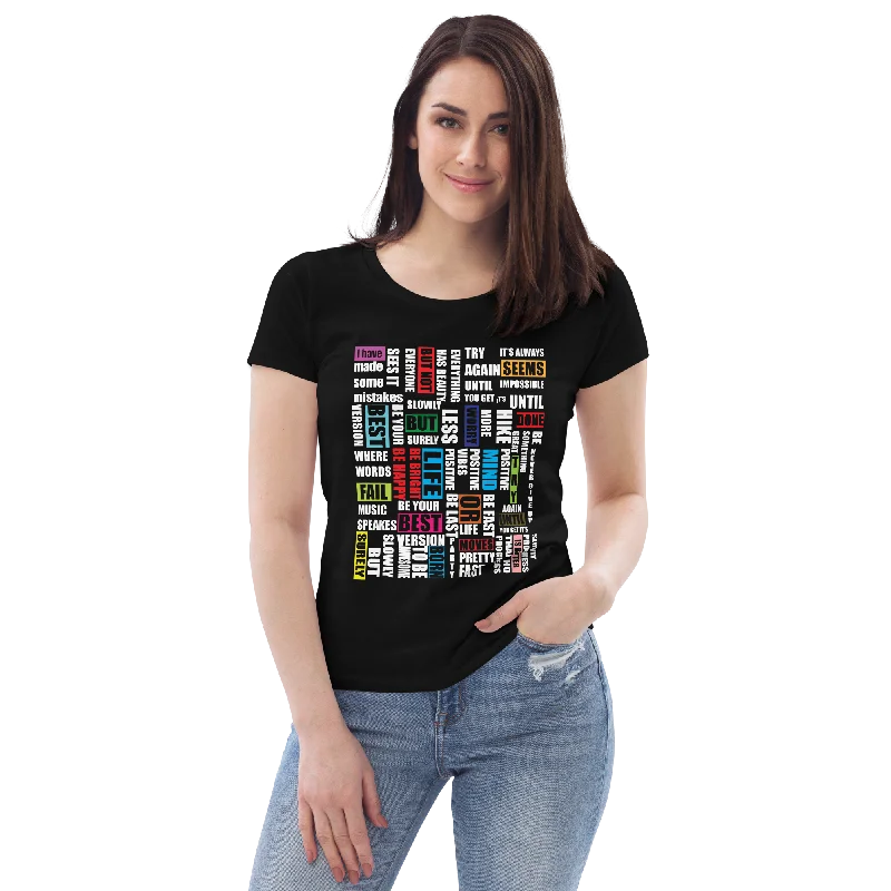 Women's fitted eco tee Zippered Buttoned Snapped