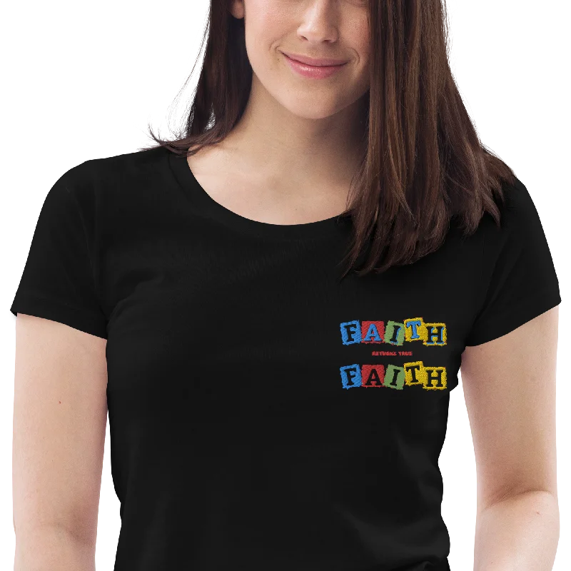 Women's fitted eco tee Graphic Embroidered Appliqued