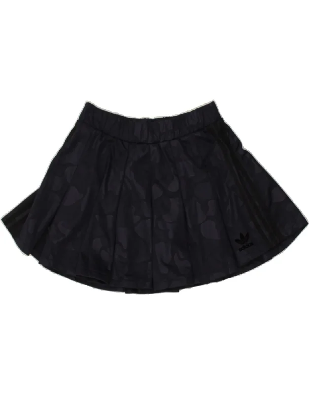 ADIDAS Womens Mini Skirt UK 8 Small W27 Navy Blue Polyester