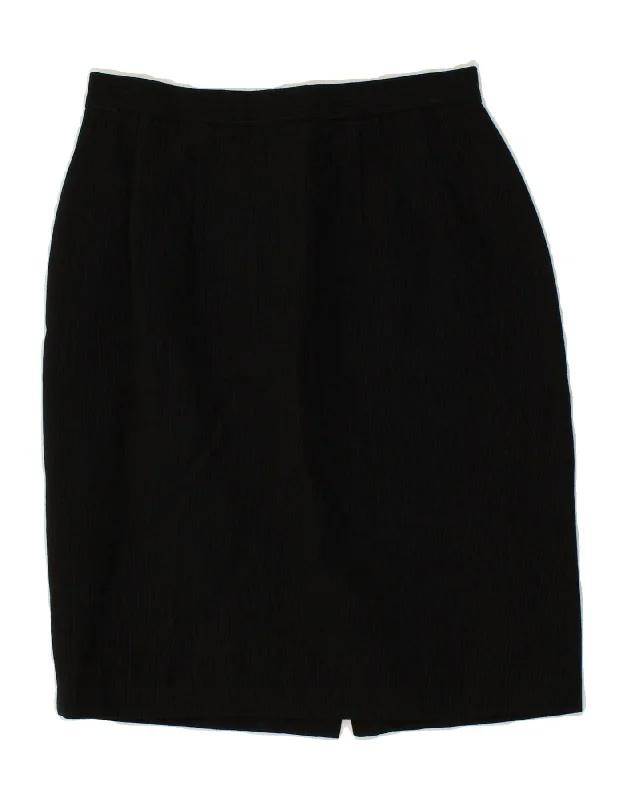 ALBERTO BIANI Womens Pencil Skirt IT 44 Medium W28  Black Wool