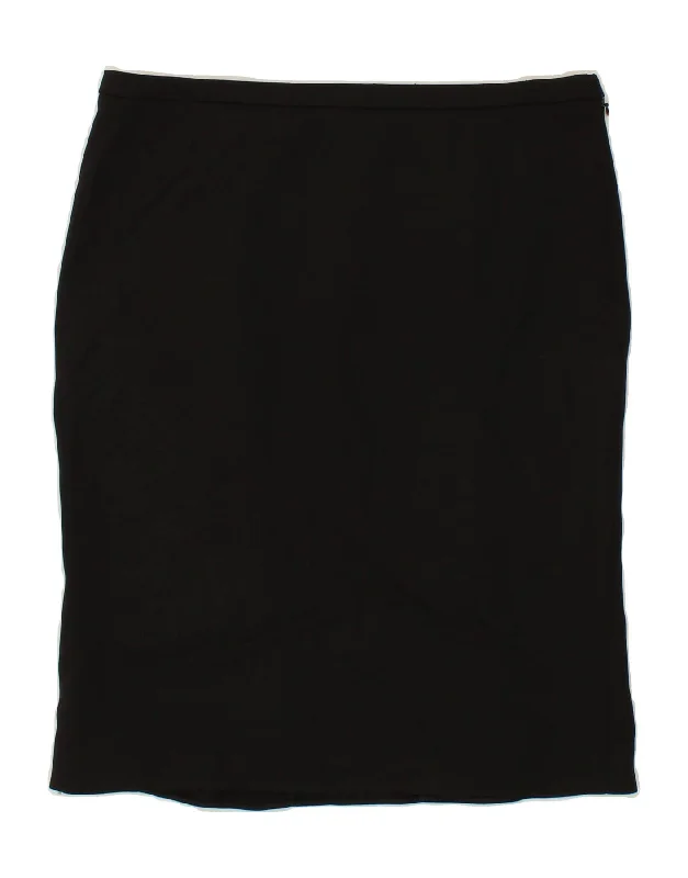 ARMANI COLLEZIONI Womens Straight Skirt IT 42 Medium W30 Black Wool lace skirt intricate ARMANI COLLEZIONI Womens Straight Skirt IT 42 Medium W30 Black Wool lace skirt intricate