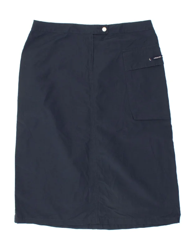 ARMANI JEANS Womens Cargo Skirt UK 14 Medium W30  Navy Blue chiffon skirt flowing