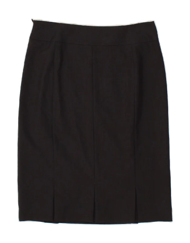 AUSTIN REED Womens Straight Skirt UK 10 Small W30 Grey Wool zip skirt side