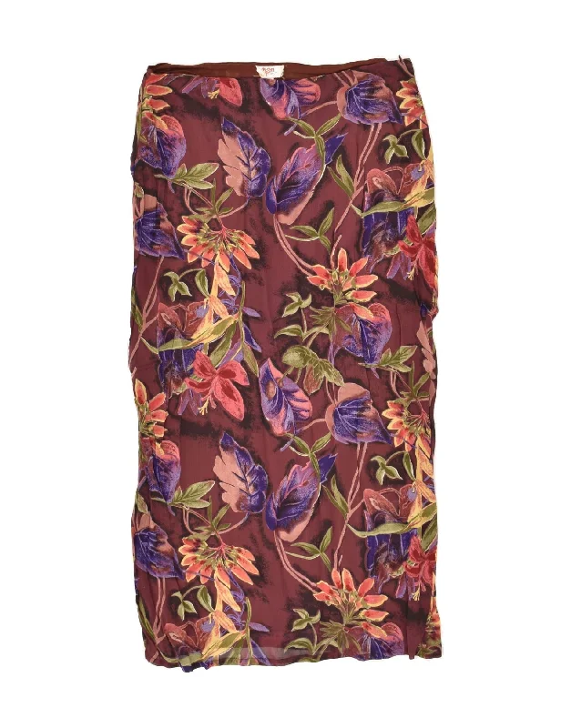 BALLOON Womens Maxi Skirt EU 38 Medium W30 Multicoloured Floral Viscose