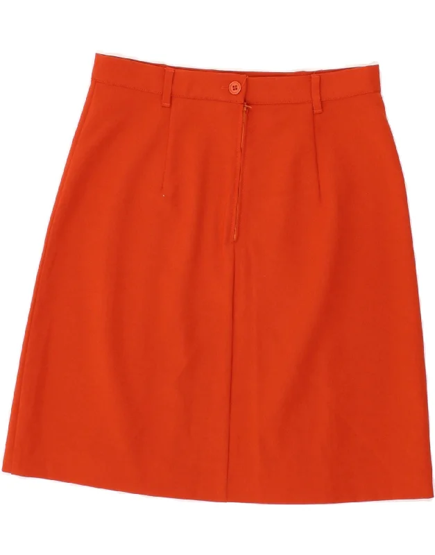BENETTON Womens A-Line Skirt IT 42 Medium W28  Orange Polyester vintage skirt charm