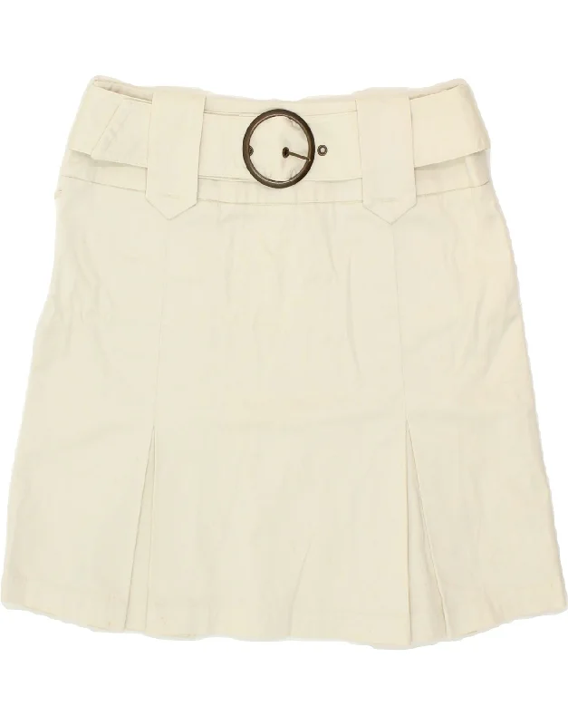 BENETTON Womens A-Line Skirt IT 42 Medium W30 Beige Cotton chiffon skirt lightweight BENETTON Womens A-Line Skirt IT 42 Medium W30 Beige Cotton chiffon skirt lightweight