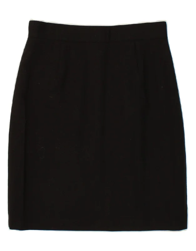 BENETTON Womens Pencil Skirt IT 44 Medium W28 Black Wool denim skirt stylish