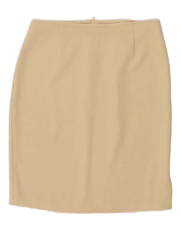 BENETTON Womens Pencil Skirt W22 2XS  Beige denim skirt trendy