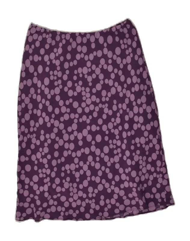 BODEN Womens Straight Skirt UK 12 Medium W28  Purple Spotted Viscose