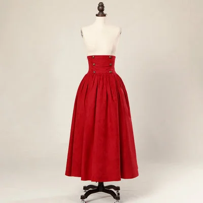 red long skirt