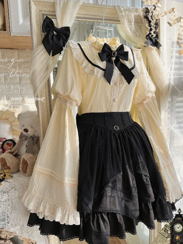 (Buy For Me) Uncle Wall Original~Rich Girl~Elegant Lolita Blouse and Skirt slim fit skirt (Buy For Me) Uncle Wall Original~Rich Girl~Elegant Lolita Blouse and Skirt slim fit skirt