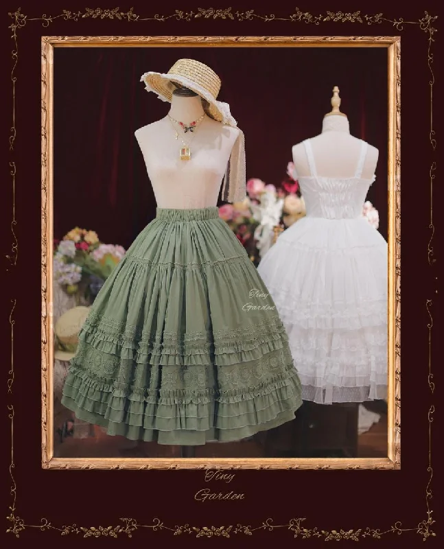 Tiny Garden~ Dream Bouquet～Elegant Sweet Lolita Skirt velvet skirt plush