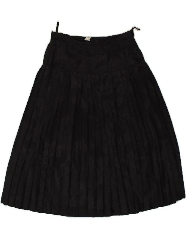 FRANKEN WALDER Womens Knife Pleated Skirt EU 40 Medium W30 Black Polyester