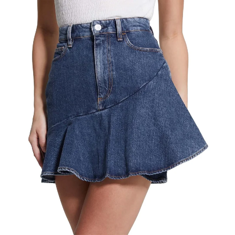 Guess Womens Claud Faux Wrap Short Mini Skirt chiffon skirt airy